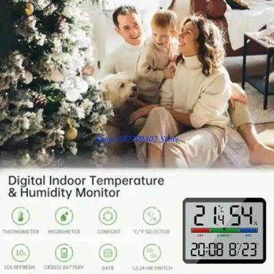 547F Temperature Humidity Meter with Time Date Display