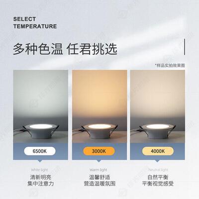 LED Downlight Tricolor Ceiling Light 5W 9W 12W 15W Donw Ligh