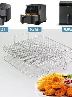 2-Layers Air Fryer Rack Stackable Grid Grilling Rack