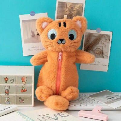 Novelty Plush Doll Plush Pencil Bag Stuffed Cute Design Cat