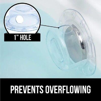 Bathtub Overflow Drain Cover Suction Cup Seal Bathtub