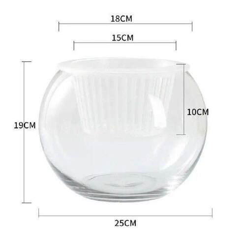 Glass Water-absorbing Flower Pot Visible Water Level Self