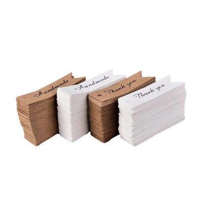 100 Pcs Paper Tags Kraft Paper Tag Head Label Festival Note