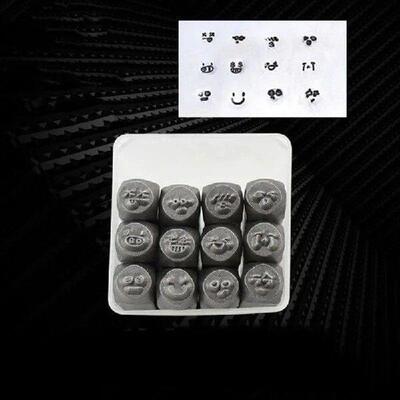 12Pcs Heart/Animal Theme Metal Stamp, 3MM (1/8”) Metal