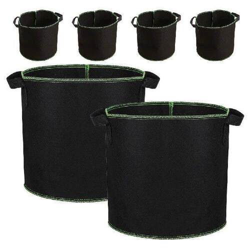 6 Pcs Non-woven Planting Bucket Nursery Pouch Fabric