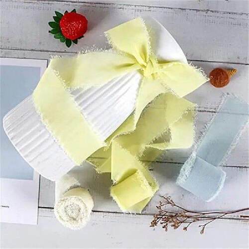 Real Pure Silk Ribbon Embroidery Satin Cotton Raw Edge For