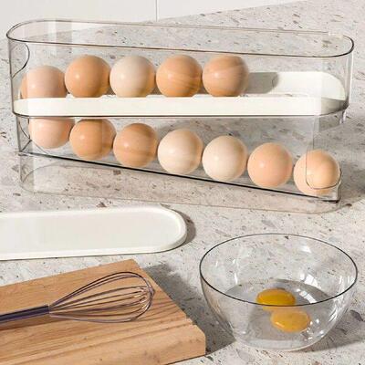 Egg Holder For Refrigerator Large Capacity Rolling Egg