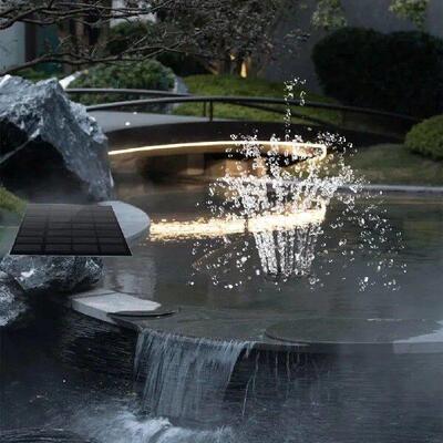 Solar Water Fountain Pool Pond Waterfall Fountain
