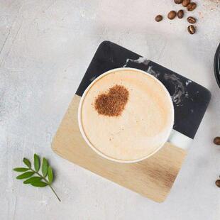 4pcs Marble Wood Coasters Unique Design Heat Resistant Non