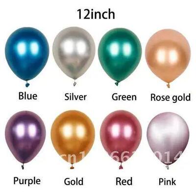 20pcs Metallic Rose Gold 12inch Latex Balloons Set Globos