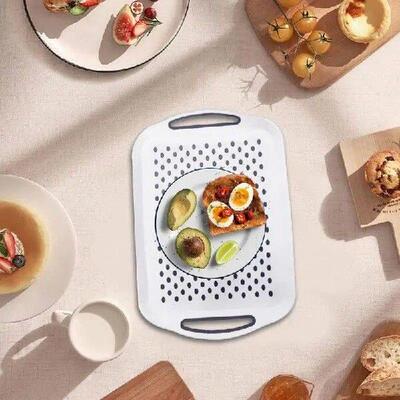 Food Serving Tray Serving Trays for Eating 17.7x12.5 Inch
