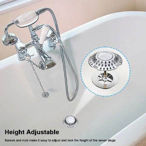 Bathtub Drain Hair Catcher Bathtub Stopper with Dual