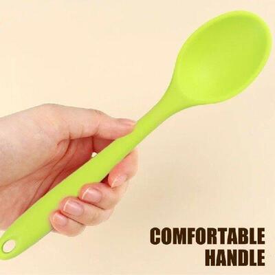N7MD 5Pieces Soup Spoon Silicone Kitchen Utensils Serving