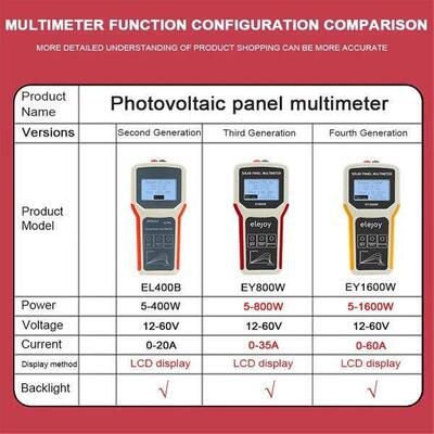 ELEJOY EL400B Photovoltaic Panel Multimeter Solar Panel