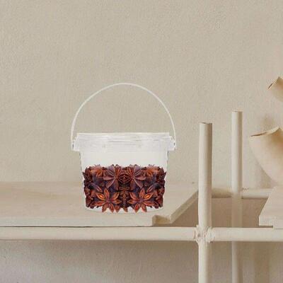 10 Pcs Storage Bucket Transparent Food Grade Plastic Pail