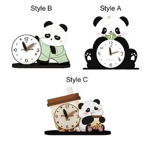 Cute Panda C Non Ticking Fashion Home Decor Lightweight
