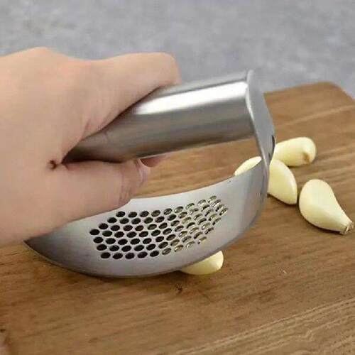 Stainless Steel Garlic Press Manual Ring Press Chopper
