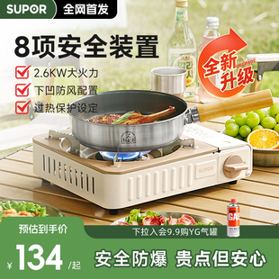 炉防风炉具露营火锅家用瓦斯炉卡斯燃气炉升级款 苏泊尔便携式 卡式