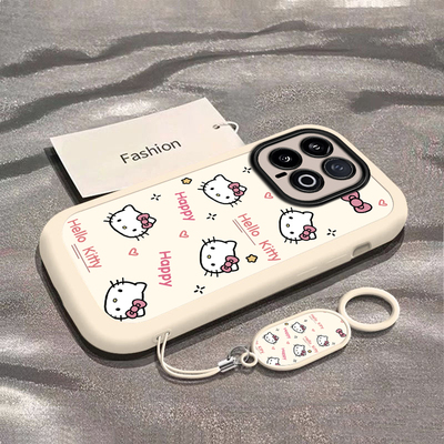 可爱猫咪适用iQOO13手机壳新款V2408防摔镜头全包男女带挂绳硅胶软壳创意保护套高级感时尚个性小众情侣网红