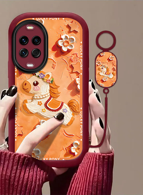 油画小马适用华为Nova14Pro手机壳nova13/12ultra软壳11/10pro新款nova9/8se高级nova7/6/4防摔5g青春版nov5i