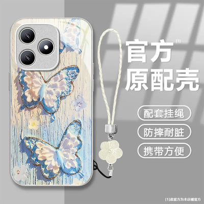 油画蝴蝶适用华为WIKOHi畅享80s手机壳畅享70/60pro新款智选 hinova12se/11se玻璃nova10/9鼎桥p50/m40/n8pro
