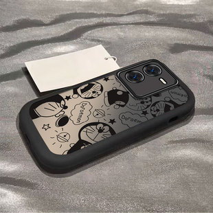 vivoiqooz7i暈染叮當貓iqooz6x全包防摔ipooz5 z3硅膠套愛酷icoou3xU1高級T2女 z9turbo手機殼新款 適用iqooz8
