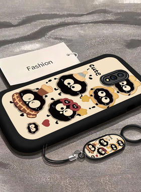 适用opporeno手机壳新款reno3/4男女款reno5/8pro软硅胶保护套9/10可爱煤球11/12情侣rone6/7SE全包防摔外壳