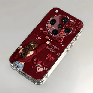 哇塞女孩适用OPPOFindX8Ultra手机壳oppofindx8s+新款高级oppofindx7pro全包防摔x5pro天玑版x6pro软壳x3pro