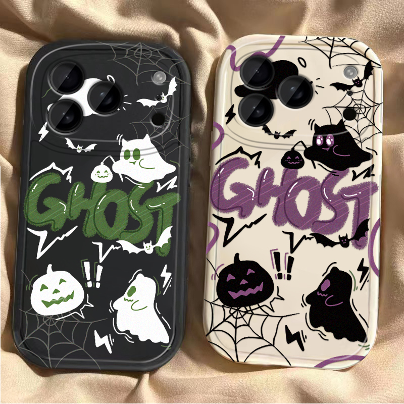 幽灵ghost适用苹果17promax手机壳iPhone16/15pro新款14女男13全包防摔12pro软壳11时尚xr高级感ip6s/7/8plus