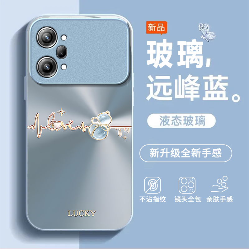 渐变葫芦适用OPPOK10Pro手机壳新款PGIM10防摔镜头全包男女带挂绳液态玻璃硬壳保护套高级感时尚个性小众情侣