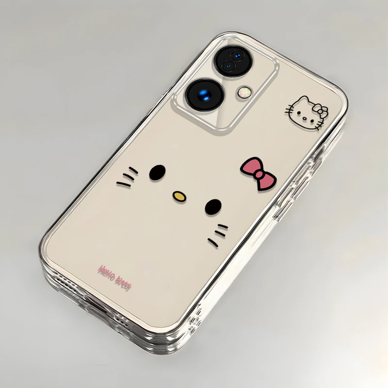 可爱kt猫适用OPPOA1s手机壳新款PJB110防摔镜头全包男女挂绳创意透明软壳保护套高级感时尚个性小众情侣网红