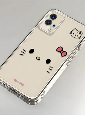 可爱kt猫适用iQOO8手机壳新款V2136A防摔镜头全包男女带挂绳创意透明软壳保护套高级感时尚个性小众情侣网红