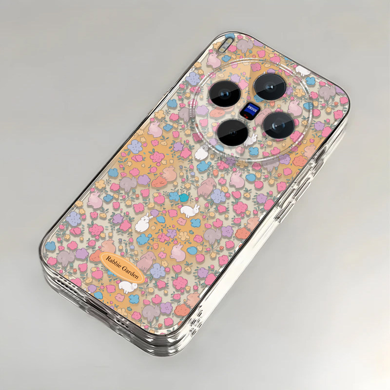 适用vivoX300Pro手机壳vivox200/x100ultra新款x90s/x80pro+高级x50兔子x30x27冬日碎花x60曲屏版x70t软xNote