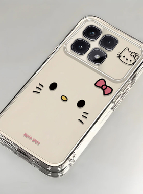 可爱猫咪适用红米K70至尊版手机壳新款2407FRK8EC防摔镜头全包男女挂绳创意透明保护套高级感时尚潮外壳小众