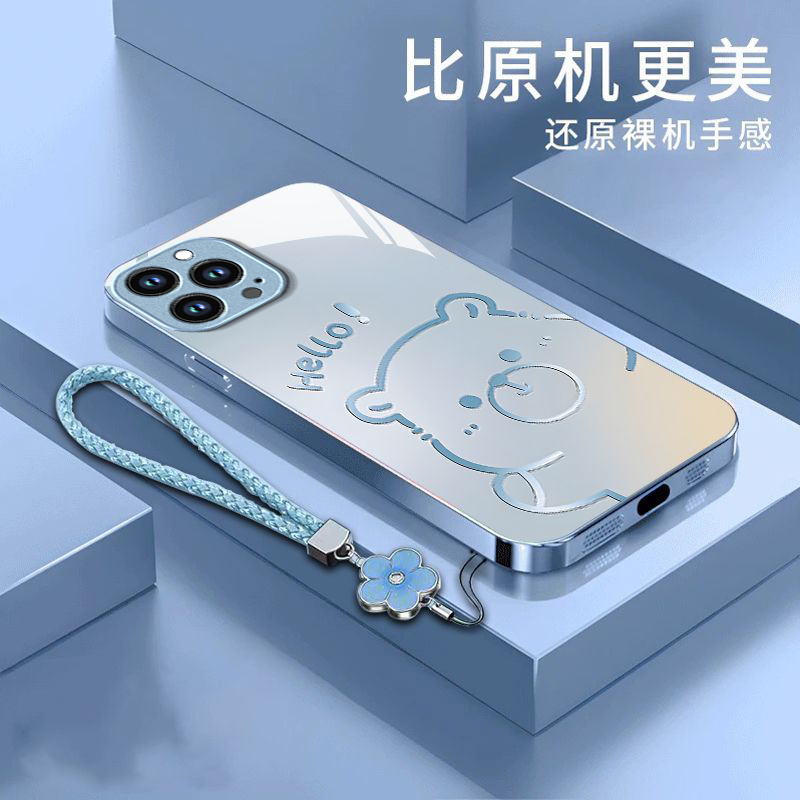 适用苹果17promax手机壳iPhone16/15pro新款14女13mini全包xsmax防摔xr12pro玻璃11高级感ip6s/7/8plus苹果se