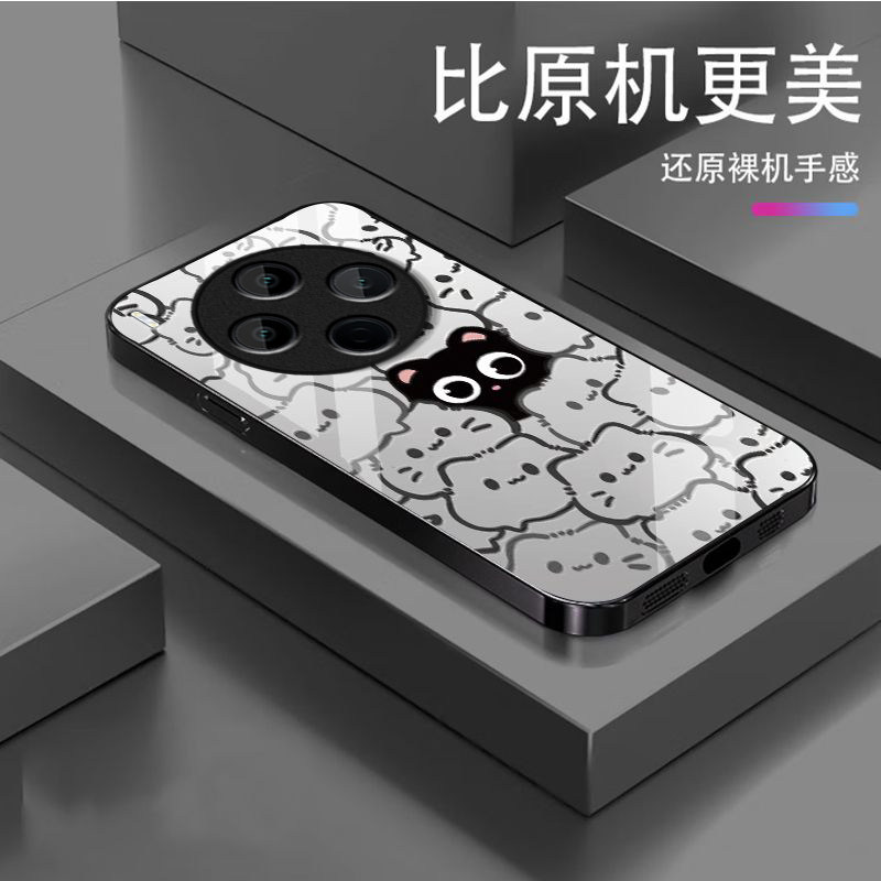 满屏猫咪适用vivoY500Pro手机壳y300/y200/y100i新款y97玻璃y93/y76/y74/y52/y51sy78/y77t套y50y37mpro+5gGT
