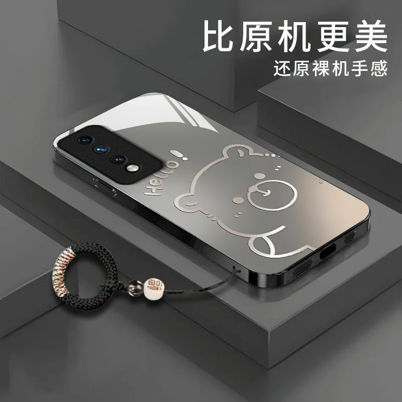 渐变水豚适用荣耀80GT手机壳新款AGT-AN00防摔镜头全包男女带挂绳液态玻璃硬壳保护套高级感时尚个性小众情侣