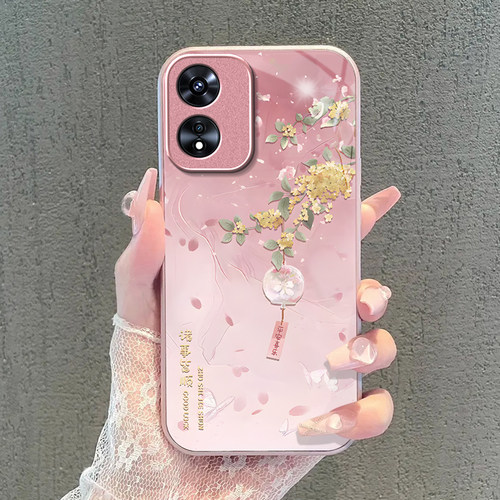 桂花风铃适用OPPOA97手机壳oppoa96/95玻璃a93/92s新款a91/72n外壳58/56/55硬壳36/32/5高级11/9/2x液态a3/1i