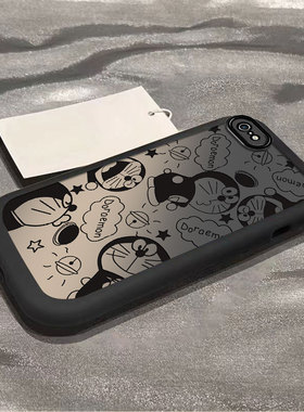 适用苹果6s/7/8plus手机壳新款iPhoneXSmax防摔XR外壳SE2硅胶11pro全包12/13网红女生i14P晕染叮当猫ip15个性