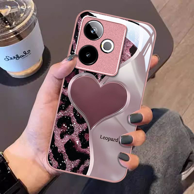 豹纹爱心适用realme真我GT8Pro手机壳真我gt7/5/14pro新款gt6/2玻璃v70/60s全包Neo6SE/v23i硬壳q5液态q3pro