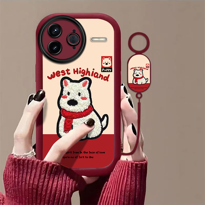 可爱小狗适用红米K80至尊版手机壳红米k70/k60/k50pro新款k40s高级k30iRedmi红米14r/13r/12r防摔红米14c/13c