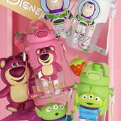 巴拉妮琪草莓熊可爱水杯女生夏季 高颜值带吸管便携儿童学生上学杯