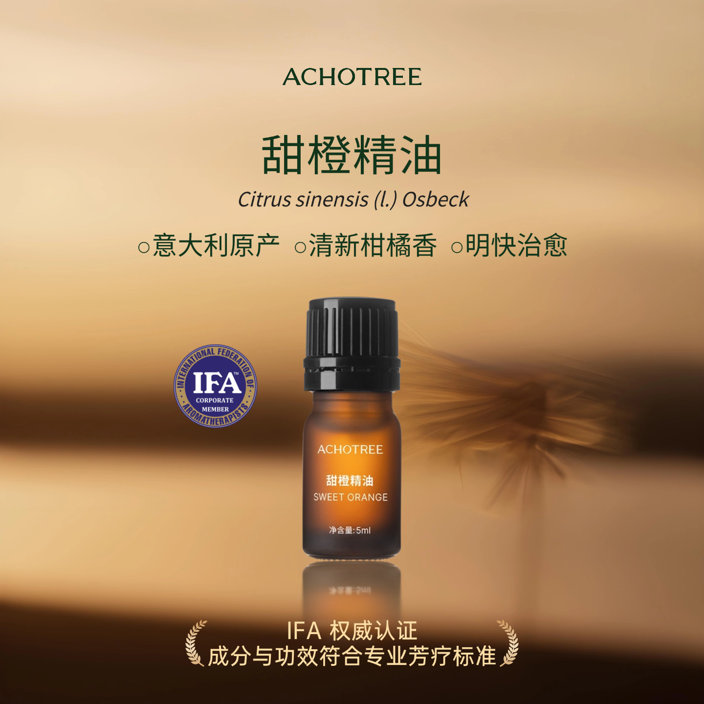 ACHOTREE甜橙单方精油愉悦心情