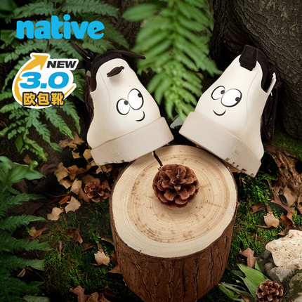 Native秋冬新品欧包靴表情包户外男女鞋亲子马丁靴时尚休闲鞋百搭