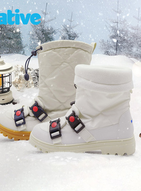 Native秋冬暖棉主义情侣棉靴男女长筒靴户外雪地靴