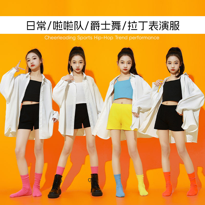 儿童现代舞演出服雪纺大尺码白色衬衫古典中国舞像梦一样当代舞艺图片
