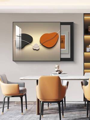 网红电表箱遮挡轻奢装饰画免打孔箱石来运转客厅开关电表盒配电箱