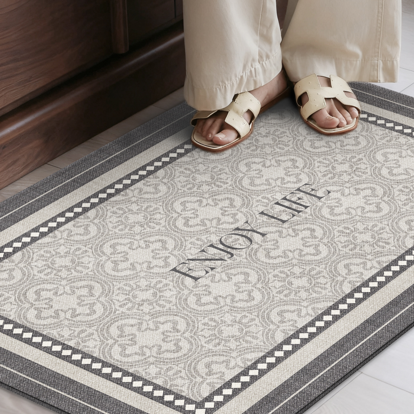 高级感免洗可擦脚垫子可裁剪