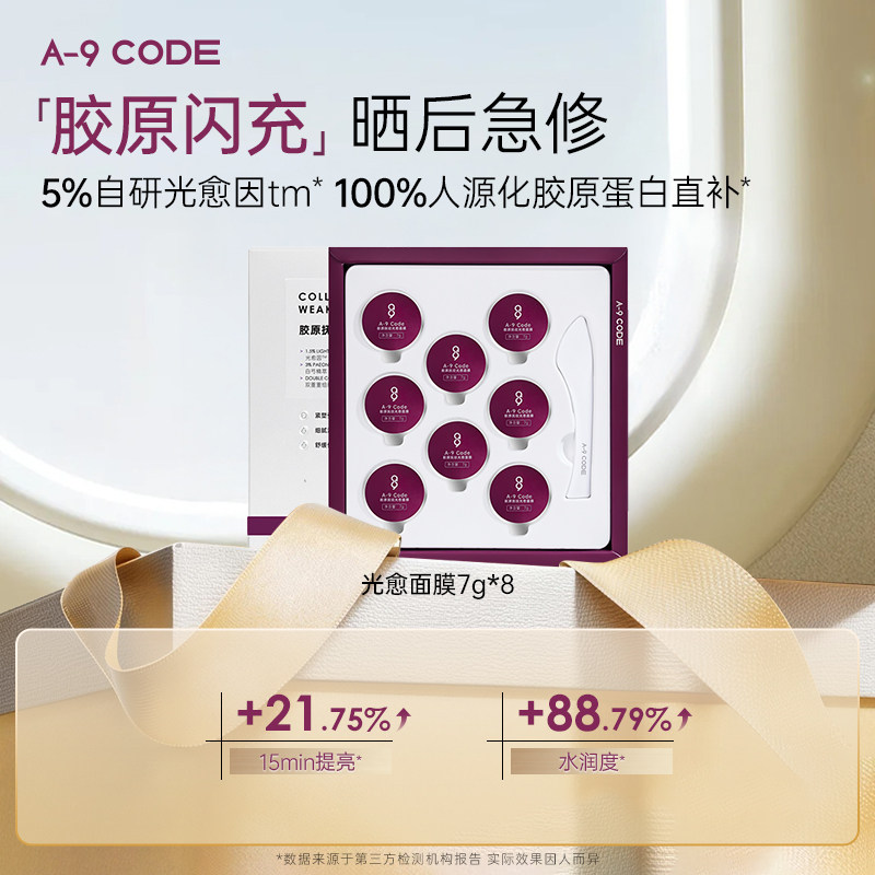 A-9 CODE胶原抚纹光愈涂抹面膜晒后修护敏肌修护褪红改善泛红
