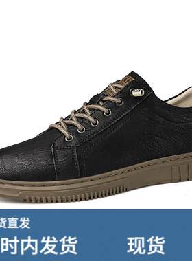 新品男士小白鞋春秋真皮板鞋软皮软底透气款跨境百搭运动休闲鞋男